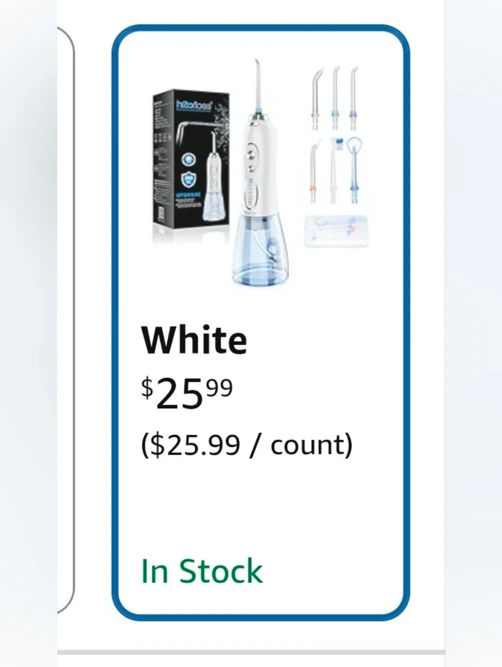 h2ofloss 300ML Water Flosser - White/Blue